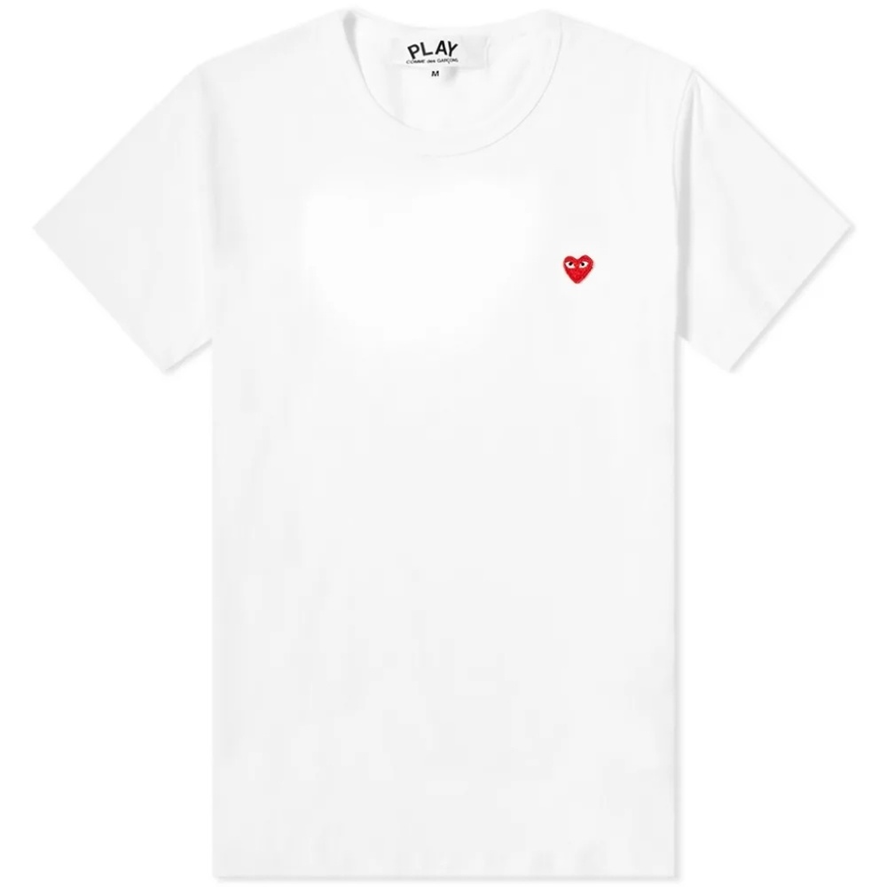 Comme Des Garcons CDG PLAY White Red Heart T-Shirt